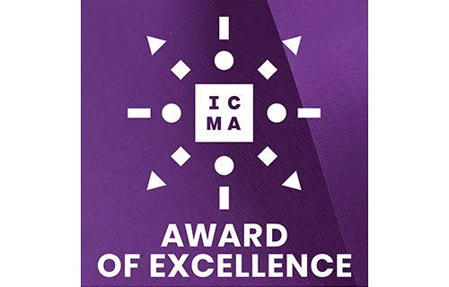 Logo für den Exellence Award beim ICMA Design Award 2024