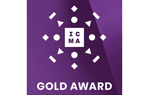 Logo für den Gold Award beim ICMA Design Award 2024